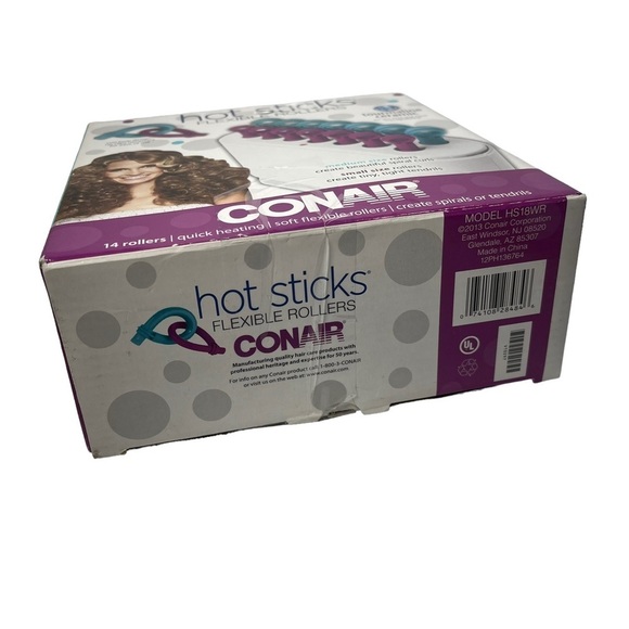 Conair Hot Sticks Rollers Curlers Flexible Rubber Hairsetter 14 Pageant HS18WR - Picture 12 of 12